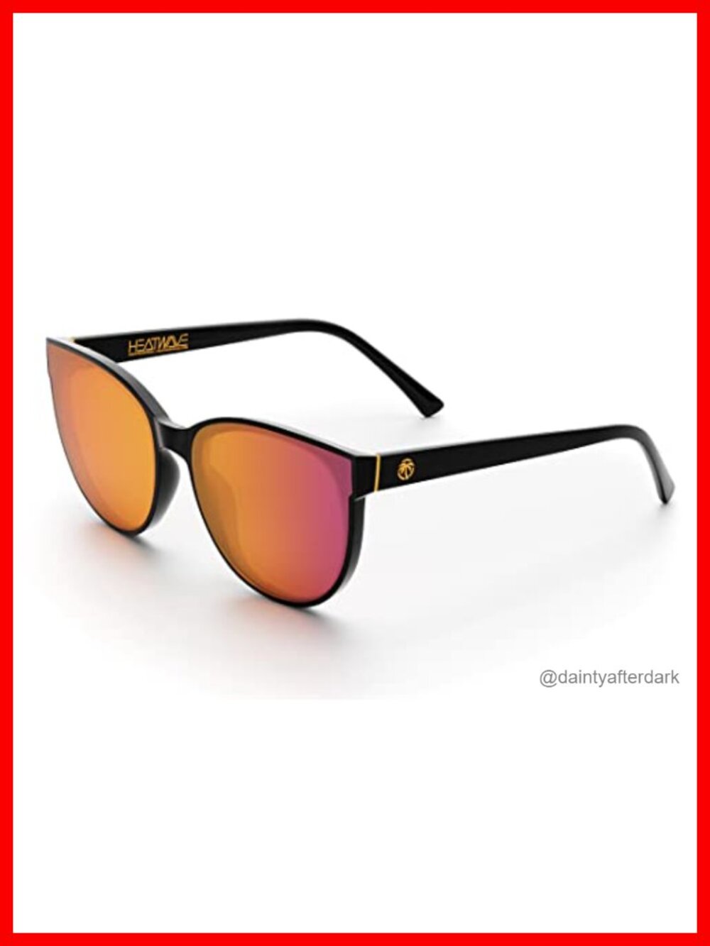 Heat Wave Visual Carat Cat Eye Sunglasses PC Frame Metal Core UV Block